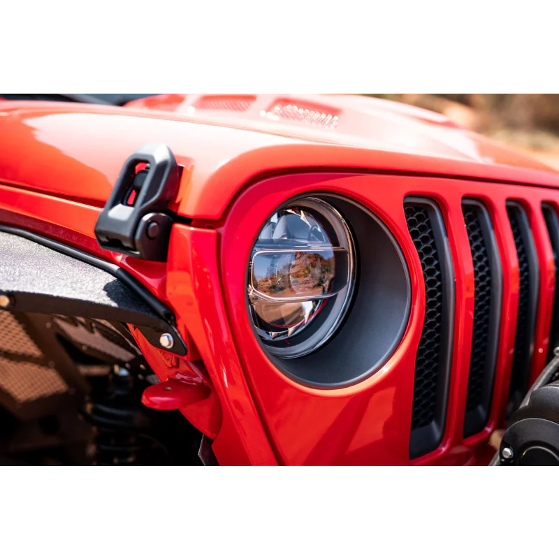 DV8 Offroad 2018-2025 Jeep Jeep Gladiator JT Wrangler JL JLU LED Headlights - Chrome Model HLCJL-01 - Image 15