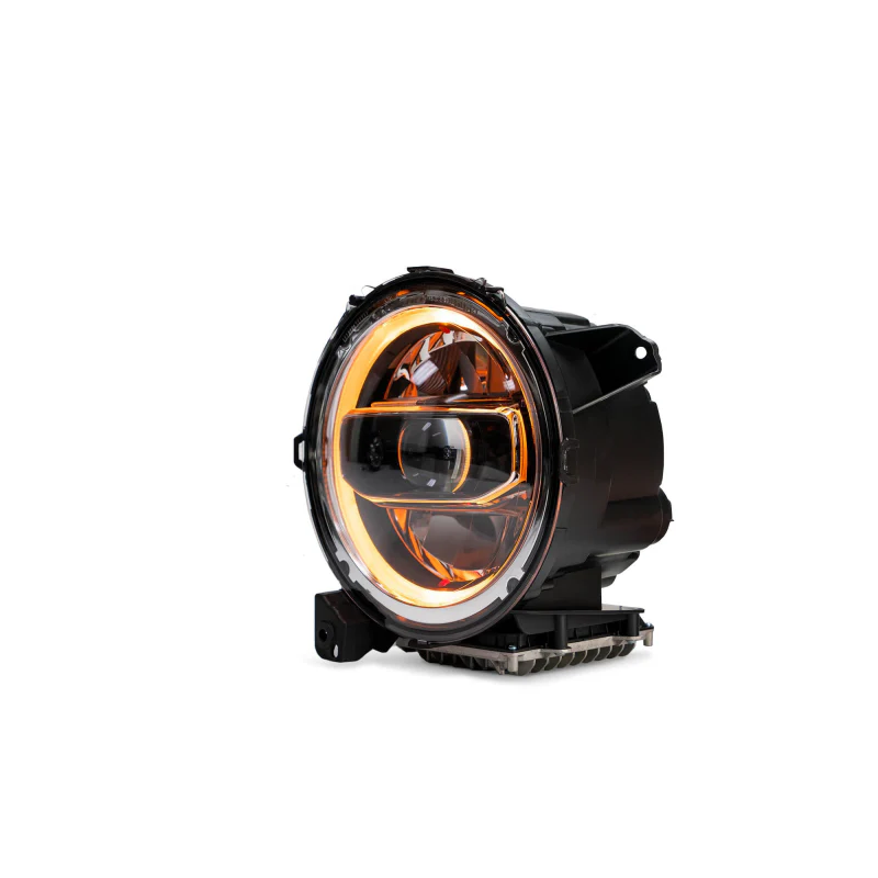 DV8 Offroad 2018-2025 Jeep Jeep Gladiator JT Wrangler JL JLU LED Headlights - Chrome Model HLCJL-01 - Image 5