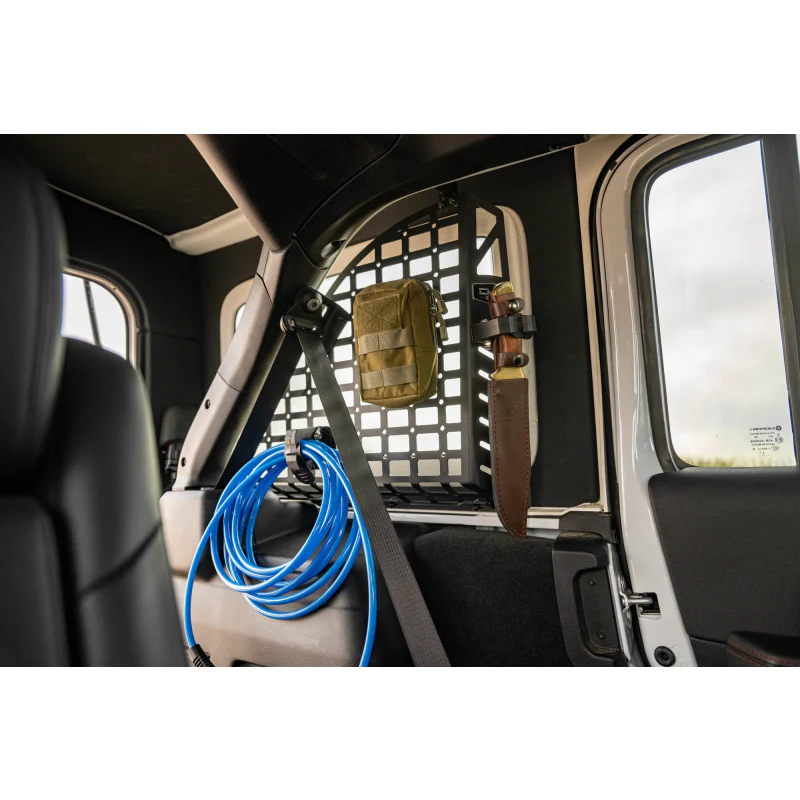 DV8 Offroad 2018-2025 Jeep Wrangler 4-Door Rear Window Pocketed Molle Panels Model MPJL-02 - Image 6