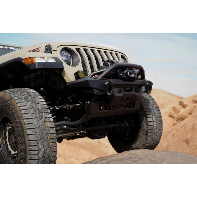 DV8 Offroad 2018=2025 Jeep Wrangler JL JL , Gladiator JT Front Bumper Sway-Bar Disconnect Motor Skid Plate Model SPJL-02 - Image 16