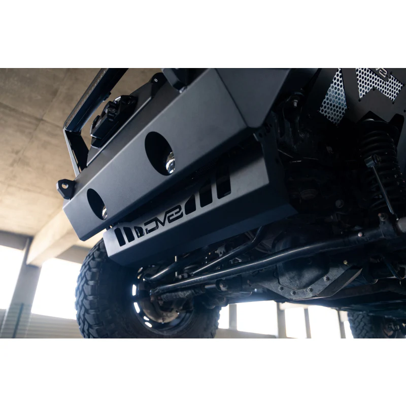DV8 Offroad 2018=2025 Jeep Wrangler JL JL , Gladiator JT Front Bumper Sway-Bar Disconnect Motor Skid Plate Model SPJL-02 - Image 2
