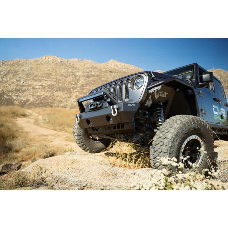 DV8 Offroad 2018=2025 Jeep Wrangler JL JL , Gladiator JT Front Bumper Sway-Bar Disconnect Motor Skid Plate Model SPJL-02 - Image 9