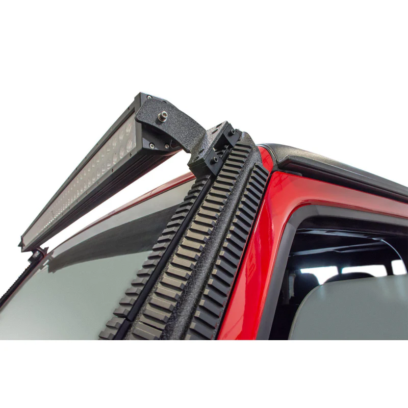 DV8 Offroad 2018-2025 Jeep Wrangler JL JLU Gladiator JT A-Pillar Mount With Rail Accessory Mount System Model D-JL-190052-PIL - Image 2