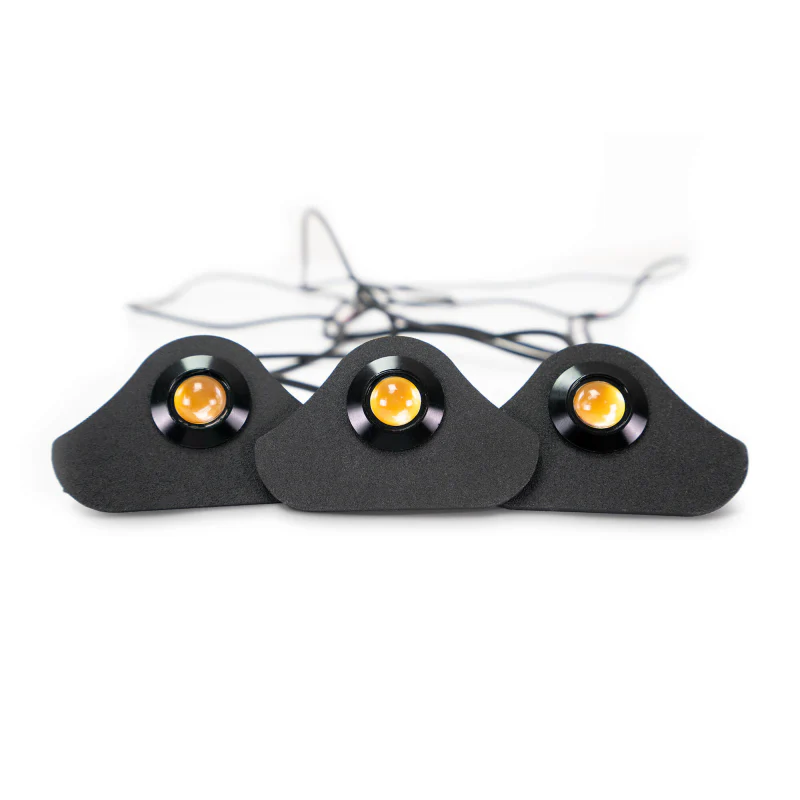 DV8 Offroad 2018-2025 Jeep Wrangler JL JLU Gladiator JT Amber Grille Lights Model GRJL-02 - Image 7
