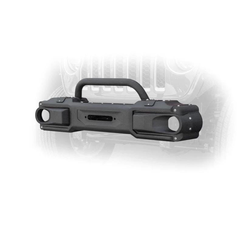 DV8 Offroad 2018-2025 Jeep Wrangler JL JLU Gladiator JT Front Bumper With Bull Bar Model FBJL-10 - Image 2