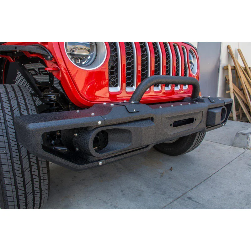 DV8 Offroad 2018-2025 Jeep Wrangler JL JLU Gladiator JT Front Bumper With Bull Bar Model FBJL-10 - Image 5