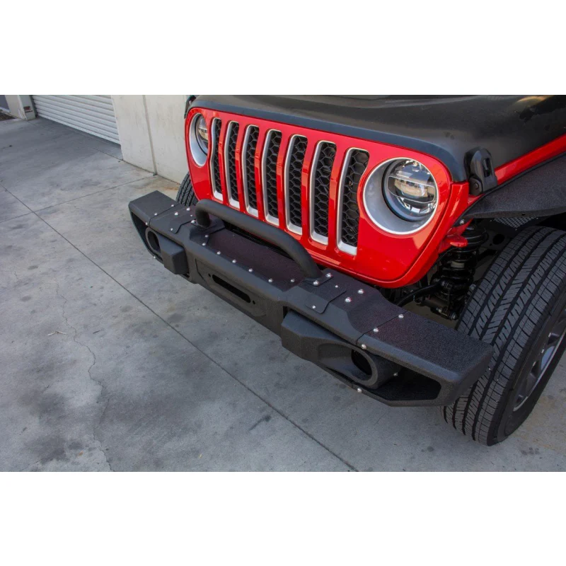 DV8 Offroad 2018-2025 Jeep Wrangler JL JLU Gladiator JT Front Bumper With Bull Bar Model FBJL-10 - Image 6