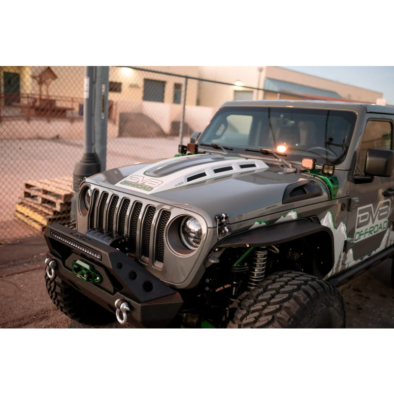 DV8 Offroad 2018-2025 Jeep Wrangler JL JLU Gladiator JT Heat Dispersion Hood Non-392 or Non-Mojave Model HDMBJL-01 - Image 12