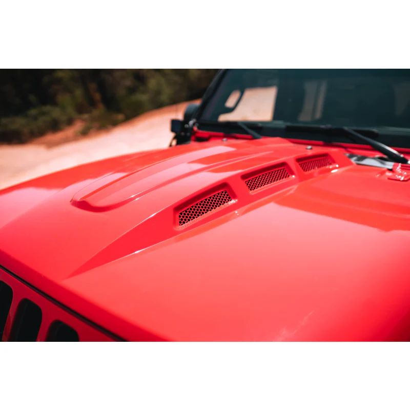 DV8 Offroad 2018-2025 Jeep Wrangler JL JLU Gladiator JT Heat Dispersion Hood Non-392 or Non-Mojave Model HDMBJL-01 - Image 14