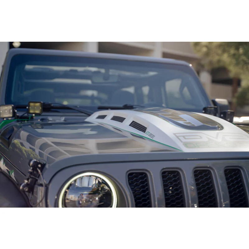 DV8 Offroad 2018-2025 Jeep Wrangler JL JLU Gladiator JT Heat Dispersion Hood Non-392 or Non-Mojave Model HDMBJL-01 - Image 15