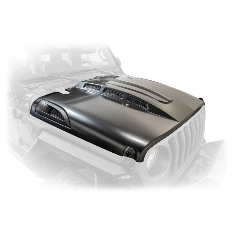 DV8 Offroad 2018-2025 Jeep Wrangler JL JLU Gladiator JT Heat Dispersion Hood Non-392 or Non-Mojave Model HDMBJL-01 - Image 3