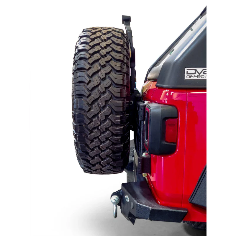 DV8 Offroad 2018-2025 Jeep Wrangler JL JLU Hinge Mounted Tire Carrier Model TCJL-03 - Image 3