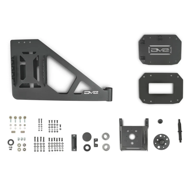 DV8 Offroad 2018-2025 Jeep Wrangler JL, JLU Mto Series Bumper Spare Tire Swing Gate Model TCJL-13 - Image 11
