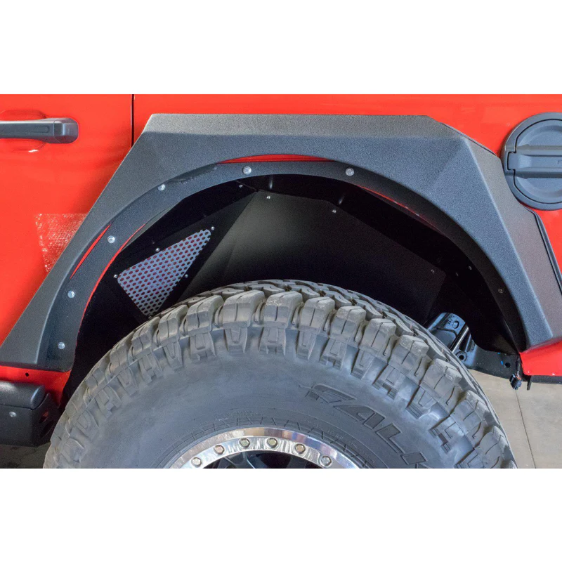 DV8 Offroad 2018-2025 Jeep Wrangler JL JLU Rear Inner Fenders Black Model INFEND-03RB - Image 4