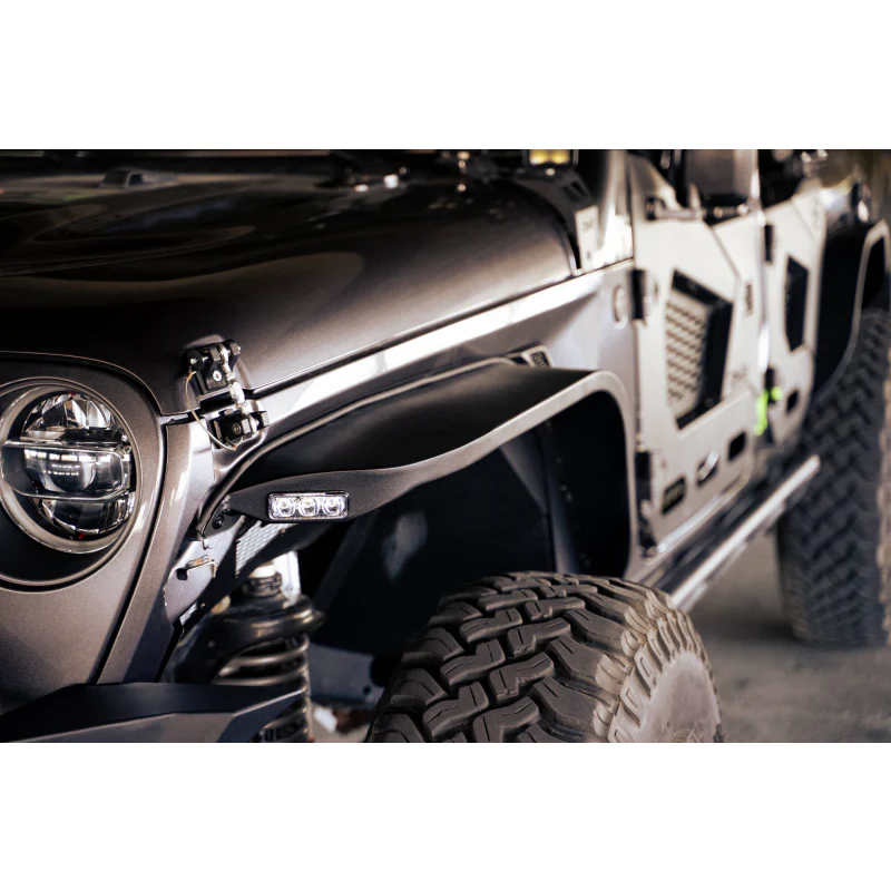 DV8 Offroad 2018-2025 Jeep Wrangler JL JLU Slim Fender Flares Model FDJL-07 - Image 10