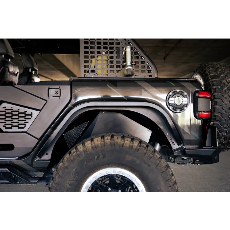 DV8 Offroad 2018-2025 Jeep Wrangler JL JLU Slim Fender Flares Model FDJL-07 - Image 11