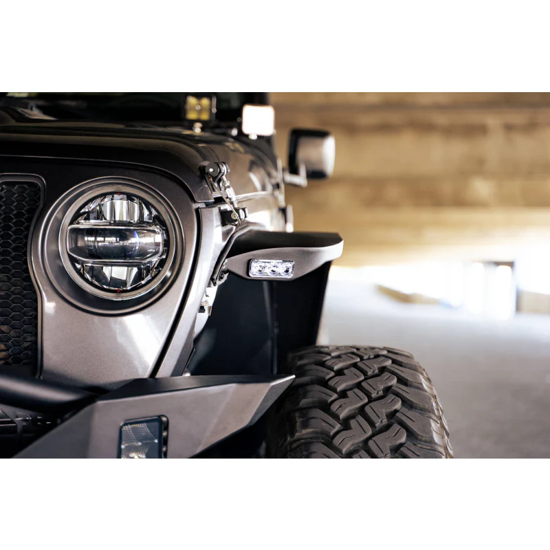 DV8 Offroad 2018-2025 Jeep Wrangler JL JLU Slim Fender Flares Model FDJL-07 - Image 4