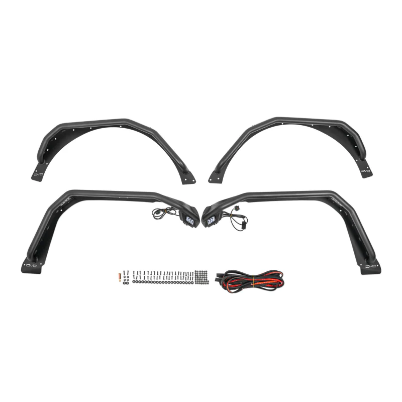 DV8 Offroad 2018-2025 Jeep Wrangler JL JLU Spec Series Tube Fenders Model FDJL-06 - Image 7