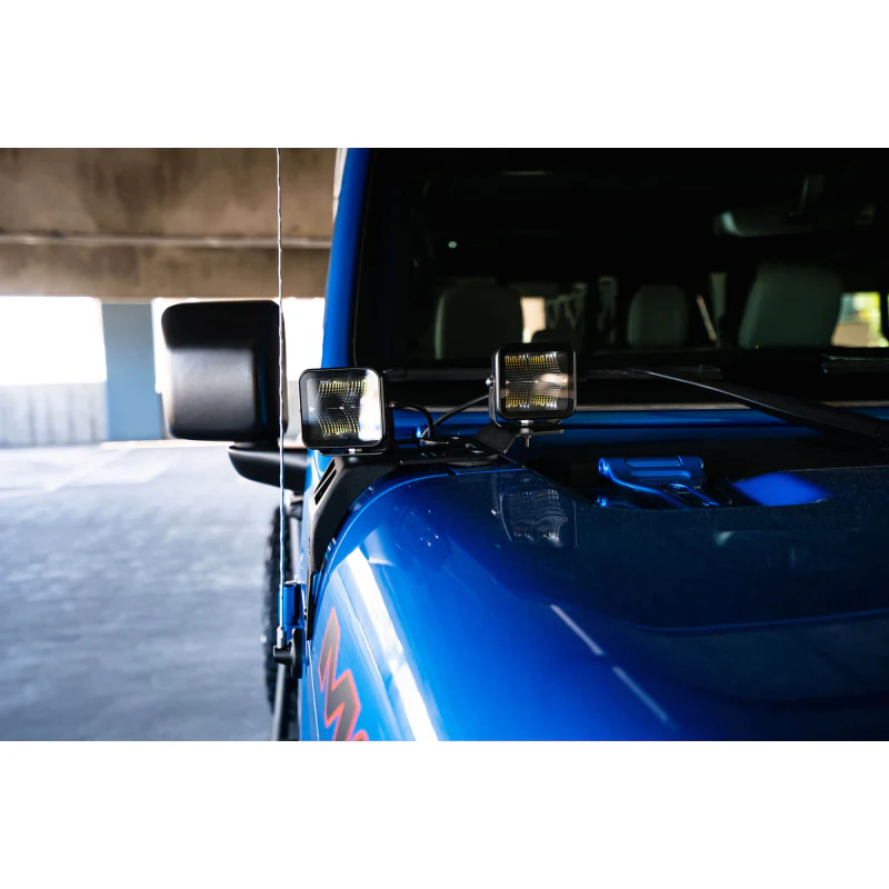 DV8 Offroad 2018-2025 JeepWrangler JL JLU 392 Gladiator JT , MojDual Pod Light Mounts Model LBJL-06 - Image 11