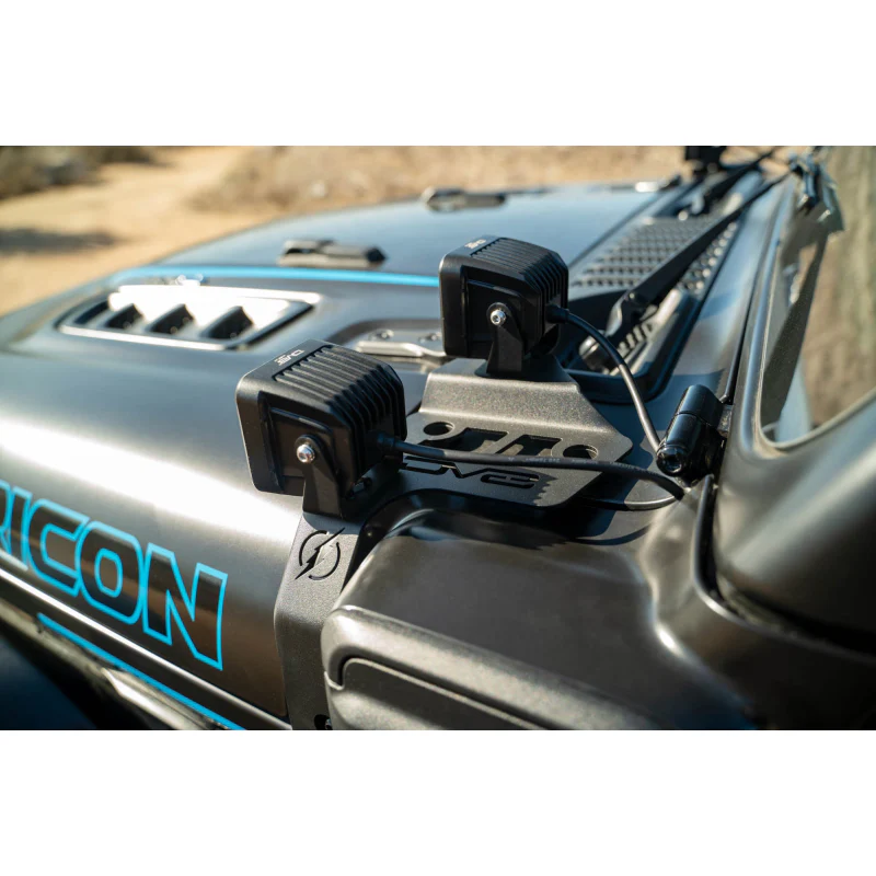 DV8 Offroad 2020-2025 Jeep Wrangler JL JLU 4xe Gladiator JT Dual Light Pod Mounts Model LBJL-12 - Image 13