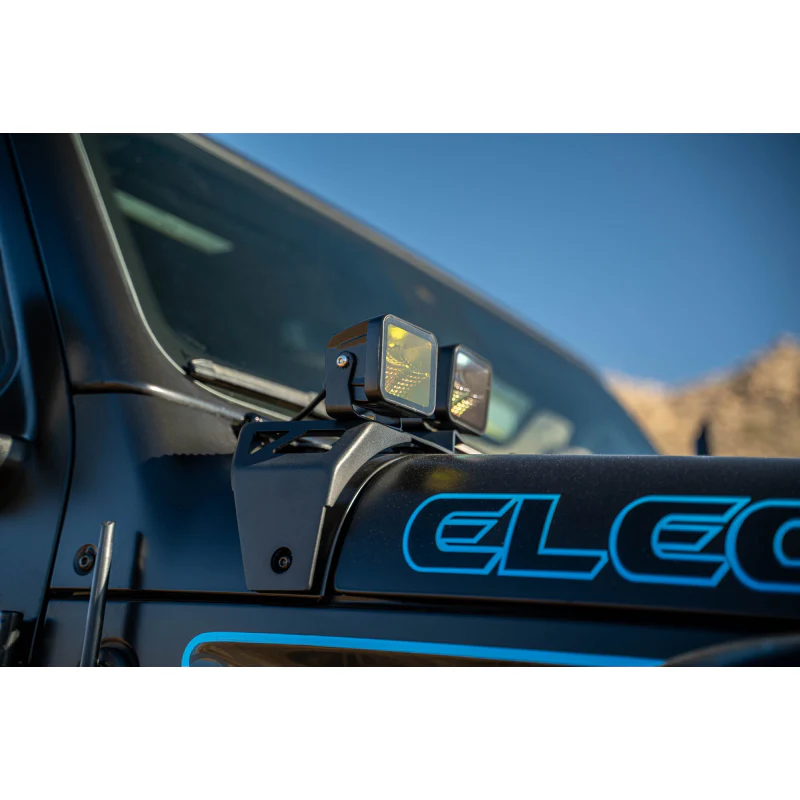 DV8 Offroad 2020-2025 Jeep Wrangler JL JLU 4xe Gladiator JT Dual Light Pod Mounts Model LBJL-12 - Image 8