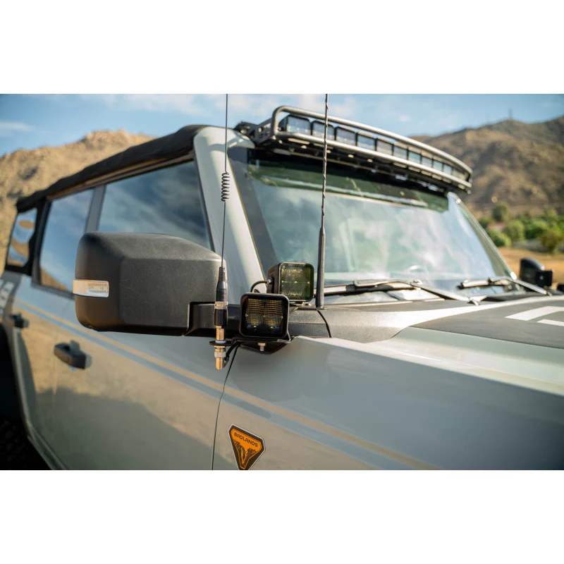 DV8 Offroad 2021-2025 Ford Bronco A-Pillar Dual Light Pod Drop Mounts Model LBBR-08 - Image 5