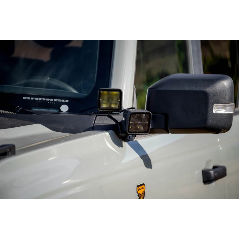 DV8 Offroad 2021-2025 Ford Bronco A-Pillar Dual Light Pod Drop Mounts Model LBBR-08 - Image 7