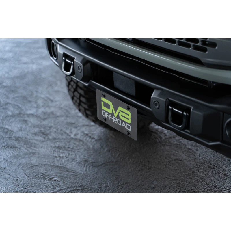 DV8 Offroad 2021-2025 Ford Bronco Capable Bumper Front License Plate Mount Model LPBR-04 - Image 7