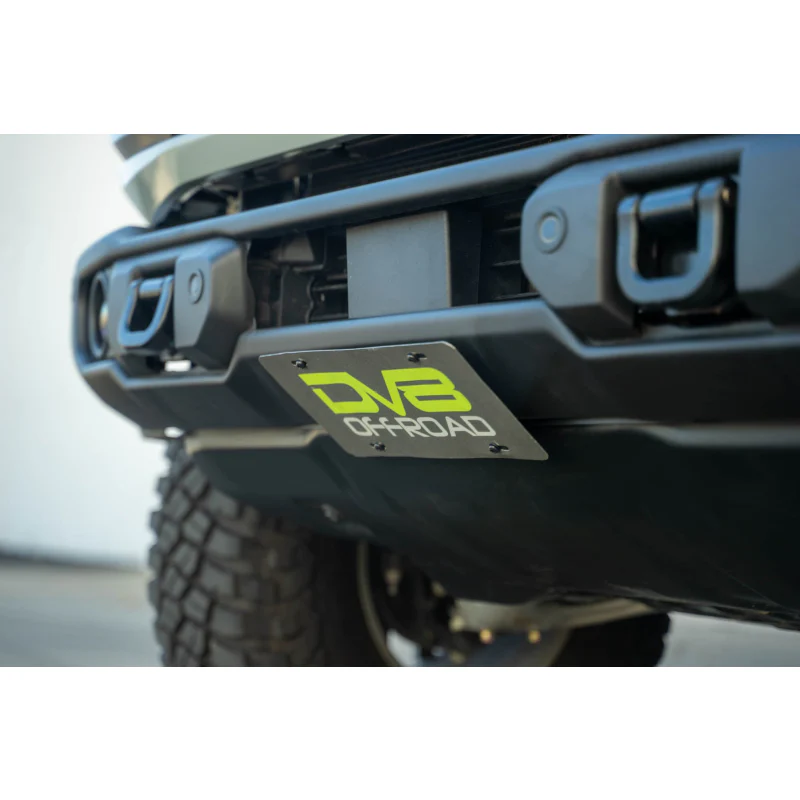 DV8 Offroad 2021-2025 Ford Bronco Capable Bumper Slanted Front License Plate Mount Model LPBR-05 - Image 11
