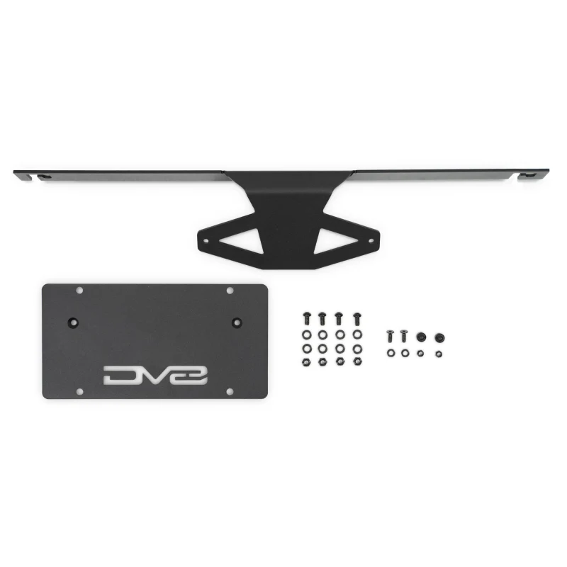 DV8 Offroad 2021-2025 Ford Bronco Capable Bumper Slanted Front License Plate Mount Model LPBR-05 - Image 12