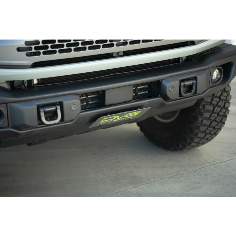 DV8 Offroad 2021-2025 Ford Bronco Capable Bumper Slanted Front License Plate Mount Model LPBR-05 - Image 2