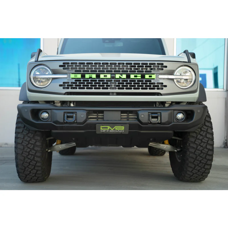 DV8 Offroad 2021-2025 Ford Bronco Capable Bumper Slanted Front License Plate Mount Model LPBR-05 - Image 3