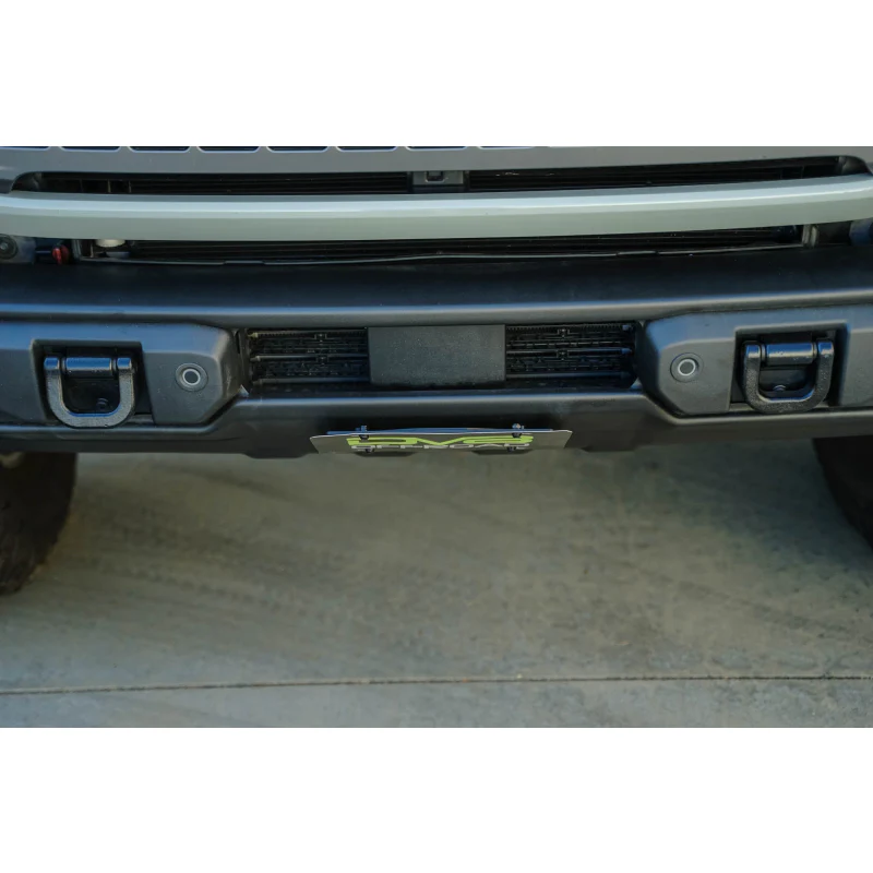 DV8 Offroad 2021-2025 Ford Bronco Capable Bumper Slanted Front License Plate Mount Model LPBR-05 - Image 8