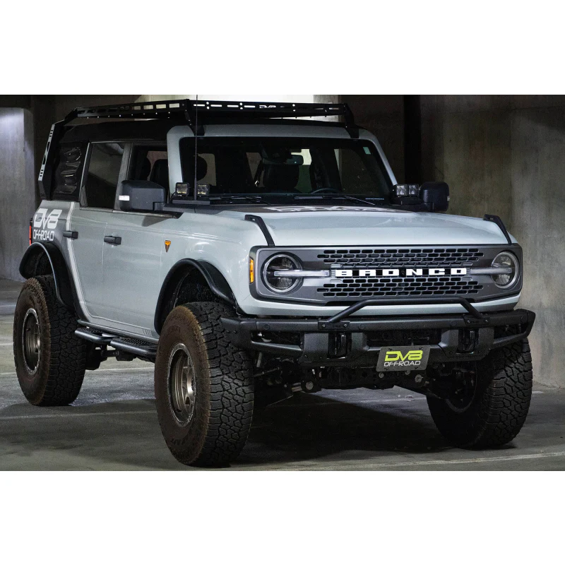 DV8 Offroad 2021-2025 Ford Bronco Factory Front Bumper License Relocation Bracket Model LPBR-01 - Image 6