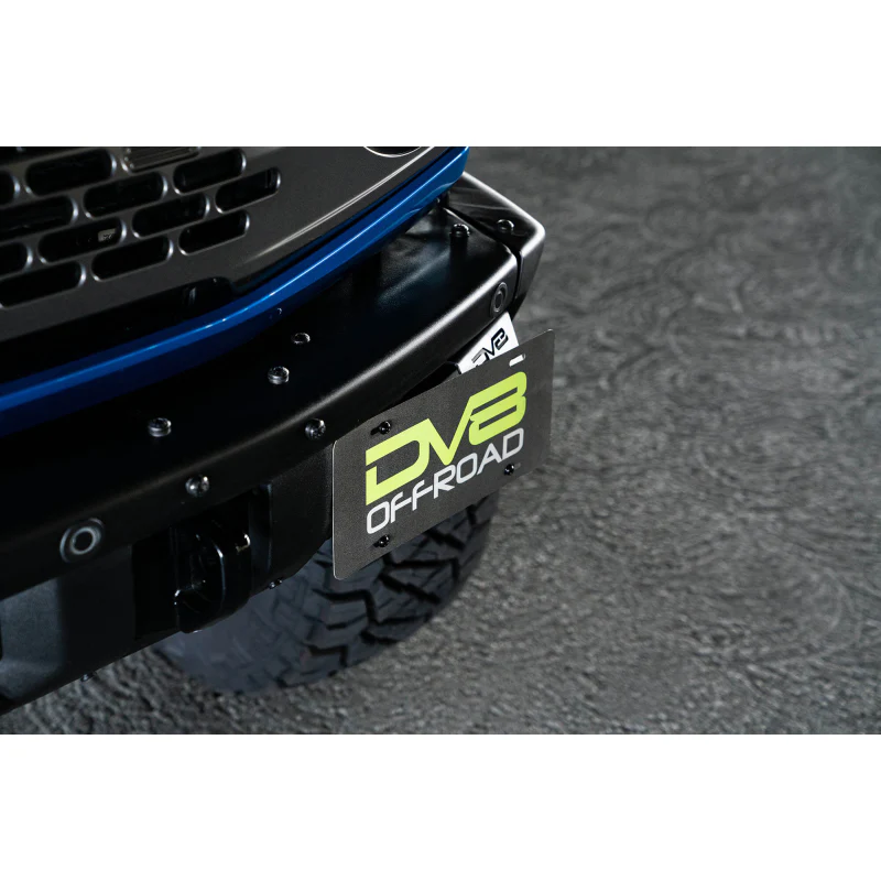 DV8 Offroad 2021-2025 Ford Bronco Factory Front Bumper License Relocation Bracket Model LPBR-02 - Image 6