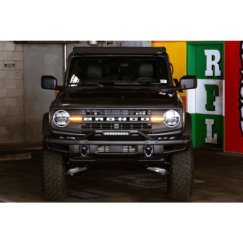 DV8 Offroad 2021-2025 Ford Bronco Factory Modular Front Bumper Bull Bar Model LBBR-04 - Image 9