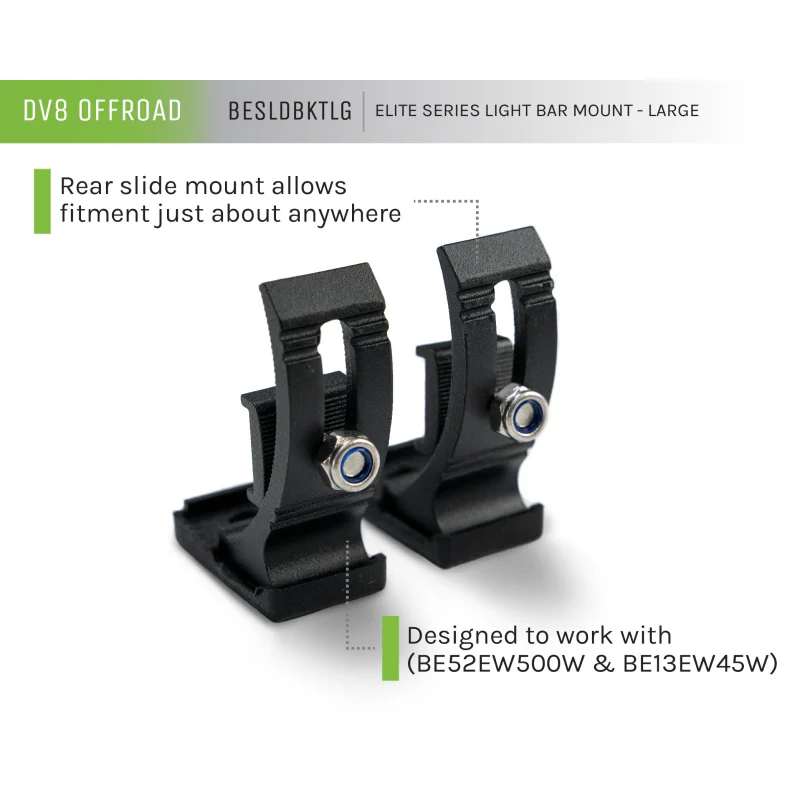 DV8 Offroad Elite Series Light Bar Mount - Large Model BESLDBKTLG - Image 4