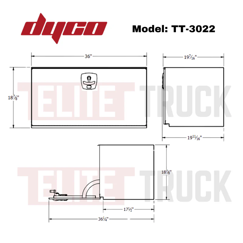 Dyco Steel Underbody Truck Toolbox With Shelf - Image 4