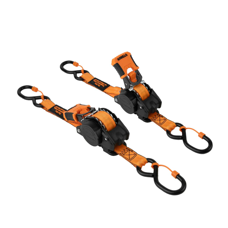 Erickson Manufacturing 2 Pack 1 In X 10Ft 1200Lb Light Duty Retractable Ratchet Strap Model 92003 - Image 2