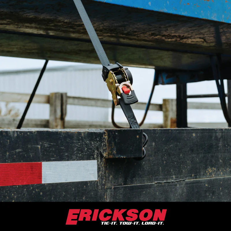 Erickson Manufacturing 2 Pack 1 In X 10Ft 1200Lb Re-Tractable Ratchet Tie Downs Black Model 34415 - Image 7