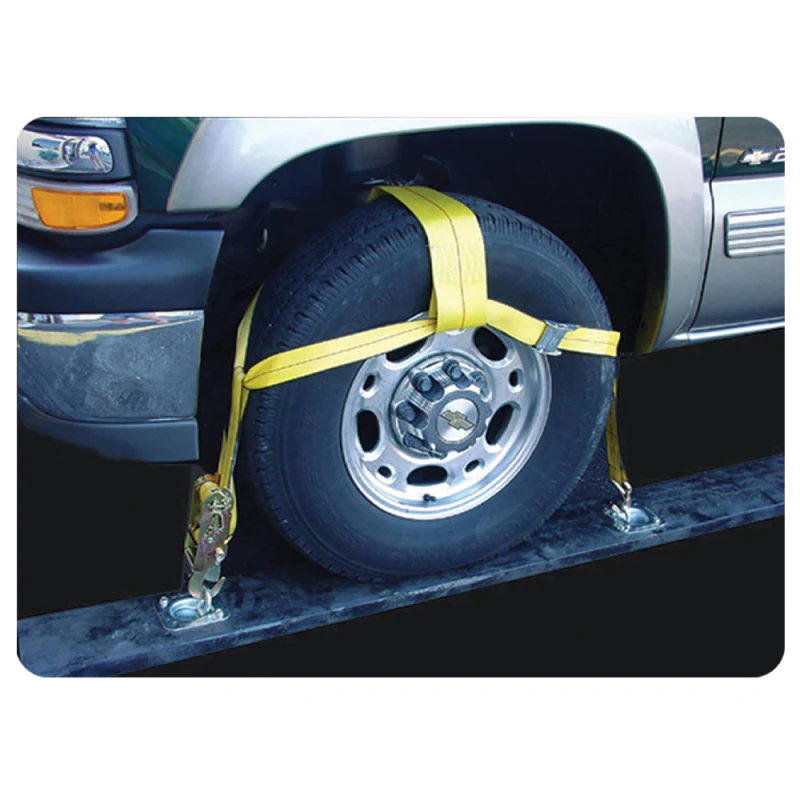 Erickson Manufacturing 4 In x 22Ft 10,000Lb Adjustable Tire Strap With Ratchet Yellow Model 58522 - Image 2