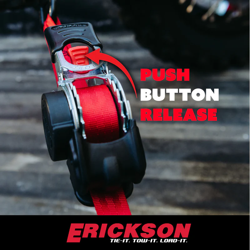 Erickson Manufacturing 4 Pack 1 In X 10Ft 1200Lb Retractable Ratchet Strap Black Model 04418 - Image 5