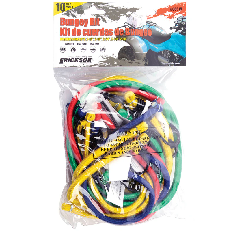 Erickson Manufacturing Standard Bungey 10 Pack Bag Of Bungey Cords 13In,18In,24In,30In,36In Model 06619 - Image 2