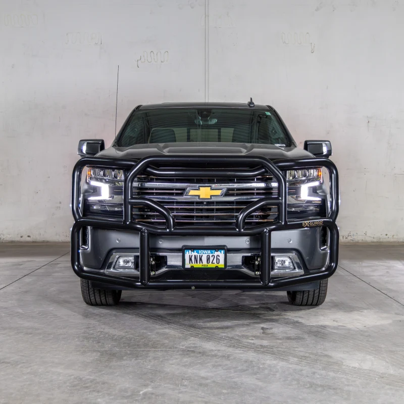 Ex-Guard Kit Extreme-Duty Full-Height Coverage Black Grille Guard Kit w/ Mounting Bracket and Tow Hooks Model HX-50BG3-GM1519-MB-19HX-GM15-TH - Image 5