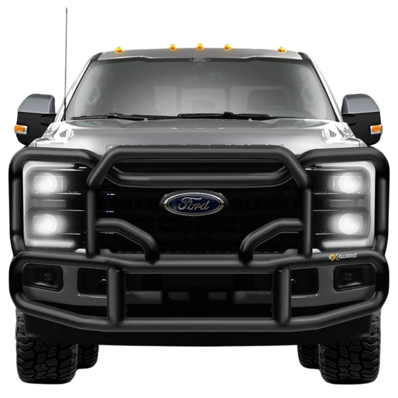 Ex-Guard Kit Extreme-Duty Full-Height Coverage Black Grille Guard Kit w/ Mounting Bracket Model FX-50BG3-FD2517-MB-17FX-FD25
