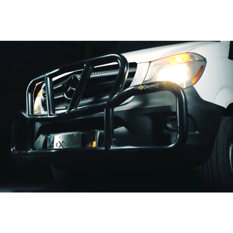 Ex-Guard Kit Extreme-Duty Medium-Height Coverage Black Grille Guard Kit w/ Mounting Bracket Model CV-19MSP-25B-CV-19MSP-BR10 - Image 3