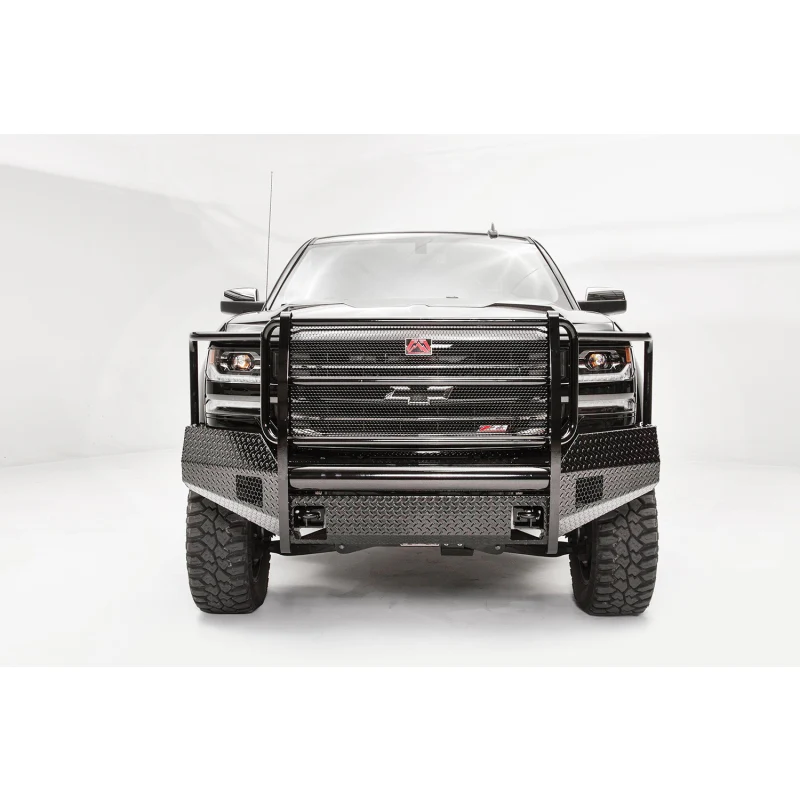 Fab Fours Black Steel Front Bumper w/ Grille Guard Model CS16-K3860-1 - Image 2