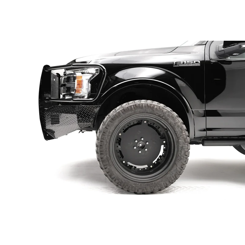 Fab Fours Black Steel Front Bumper w/ Grille Guard Model FF18-K4560-1 - Image 4