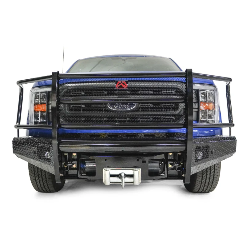 Fab Fours Black Steel Front Bumper w/ Grille Guard Model FF21-K5060-1 - Image 2