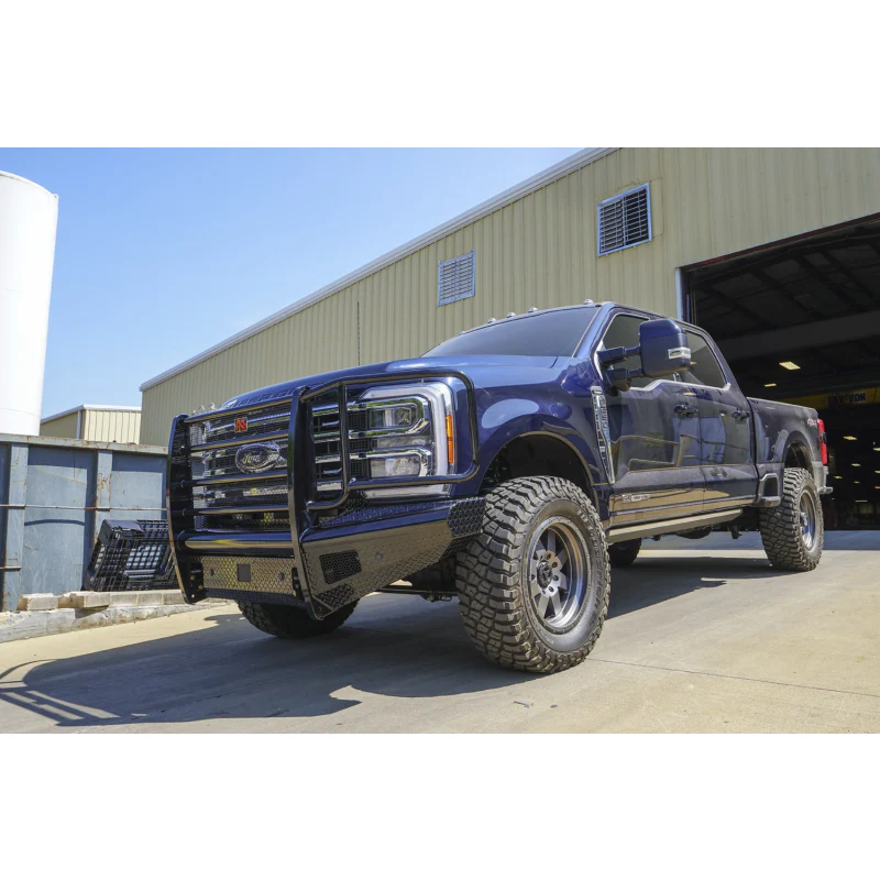 Fab Fours Black Steel Front Bumper w/ Grille Guard Model FS23-S5960-1 - Image 4